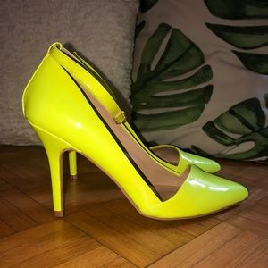 Material Girl, Neon Yellow, Stilettos Size 41